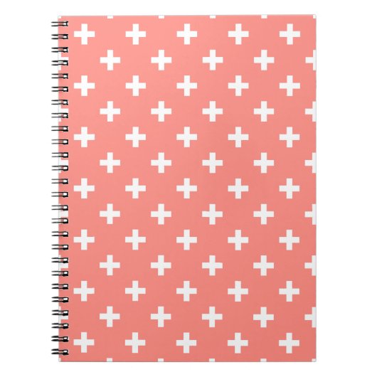 Carnet Polka blanche croise sur la pêche (Devant)