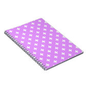 Carnet Polka blanche croise sur lilas (Côté Droit)