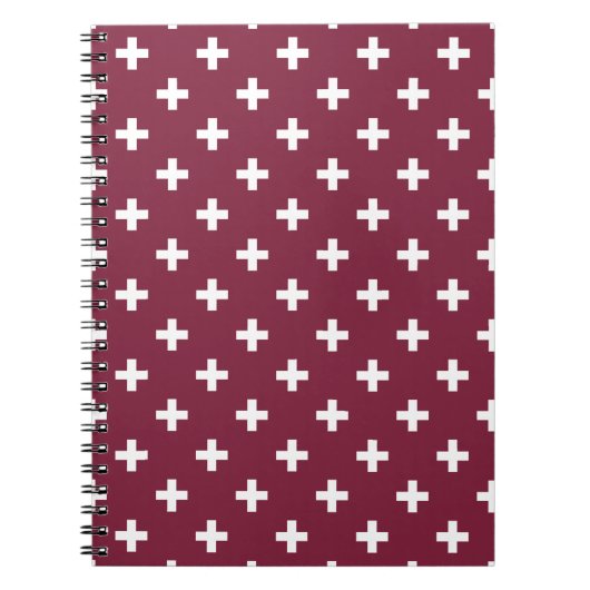 Carnet Polka blanche croise sur mûrier (Devant)