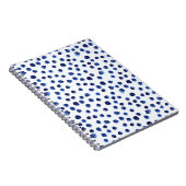 Carnet Polka Bleue : Aquarelle Point sans joint. (Côté Droit)
