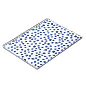 Carnet Polka Bleue : Aquarelle Point sans joint. (Côté gauche)