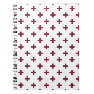 Carnet Polka de mûre croise sur blanc
