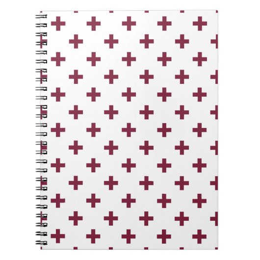 Carnet Polka de mûre croise sur blanc (Devant)