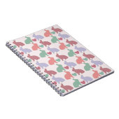 Carnet Polka Dot Bunnies et Coeurs Motif sur rose (Côté Droit)