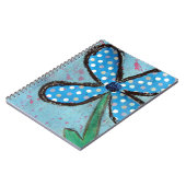 Carnet Polka Dot Fleur Média Mixte (Côté gauche)