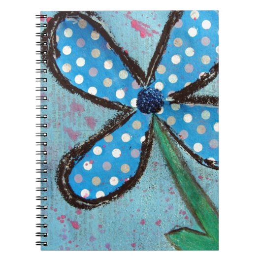 Carnet Polka Dot Fleur Média Mixte (Devant)