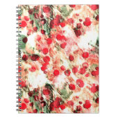 Carnet Polka Dot Grunge Rouge Rose (Devant)