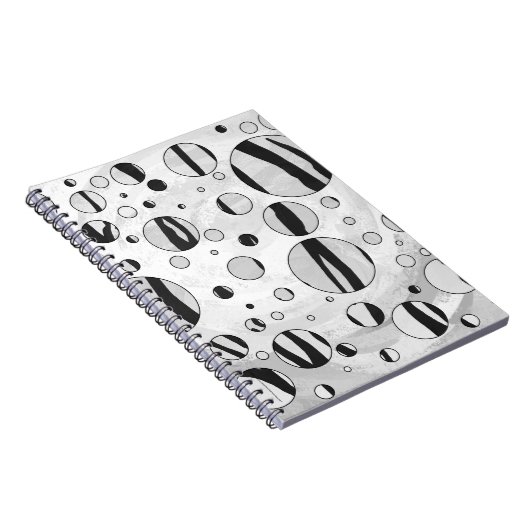 Carnet Polka Dot Tiger noir et blanc (Côté Droit)