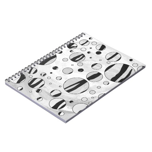 Carnet Polka Dot Tiger noir et blanc (Côté gauche)