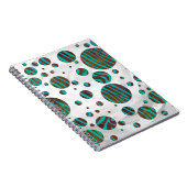 Carnet Polka Dot Zebra Brown et Turquoise (Côté Droit)