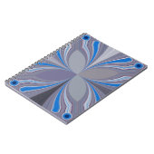 Carnet Polka gris cendré bleu Pointe Texture Art Imprimer (Côté gauche)