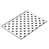 Carnet Polka noire croise sur blanc (Côté gauche)