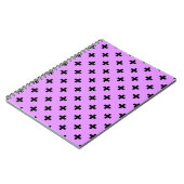 Carnet Polka noire croise sur lilas (Côté gauche)