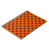 Carnet Polka noire croise sur orange (Côté gauche)