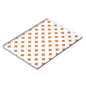 Carnet Polka orange croise sur blanc (Côté gauche)