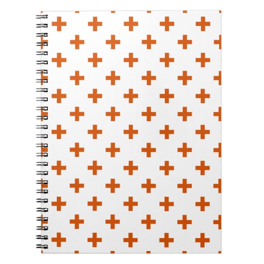 Carnet Polka orange croise sur blanc (Devant)