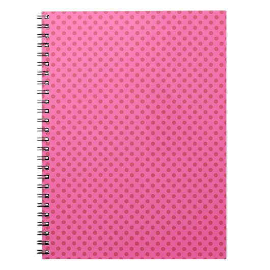Carnet Polka point rose, rétro (Devant)