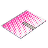Carnet Polka rose profond point élégant blanc moderne (Côté gauche)