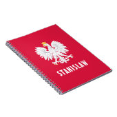 Carnet Pologne Polonais Aigle Rouge Blanc Polska Nom pers (Côté Droit)
