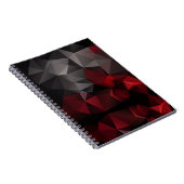 Carnet Polygonal, noir et rouge (Côté Droit)