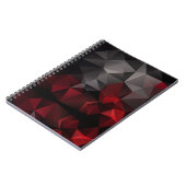 Carnet Polygonal, noir et rouge (Côté gauche)