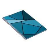 Carnet Polygones Turquoises Abstraits (Côté Droit)