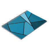 Carnet Polygones Turquoises Abstraits (Côté gauche)