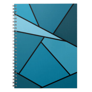 Carnet Polygones Turquoises Abstraits