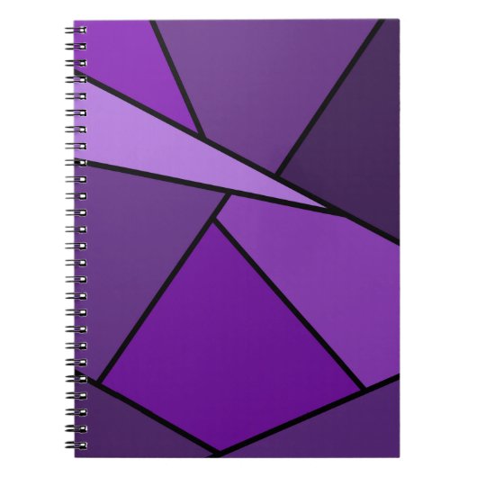 Carnet Polygones violets Abstraits (Devant)