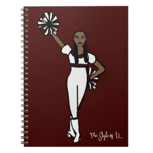 Carnet Pom Dancer White Burgundy Accent P
