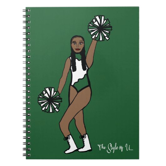 Carnet Pom Dancer White Green Accent P (Devant)