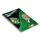 Carnet Pom-pom girl fille mignonne | Nom do-it-yourself | (Côté Droit)