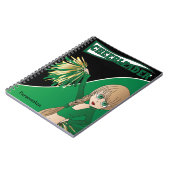 Carnet Pom-pom girl fille mignonne | Nom do-it-yourself | (Côté gauche)