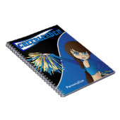 Carnet Pom-pom girl fille mignonne | Nom do-it-yourself | (Côté Droit)