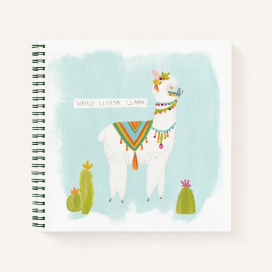 Carnet Pom Pom Llama Rama - Toute Lotta Llama (Devant)