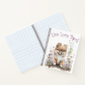Carnet Pomeranian Chien Maman Floral (Intérieur)