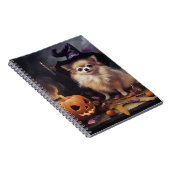 Carnet Pomeranian Citrouilles Halloween Épouvantable (Côté Droit)
