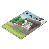 Carnet Pomeranian sur Granite (Pomegranite) Drôle (Côté gauche)