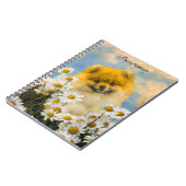 Carnet Poméranien dans Daisies Peinture - Art Chien origi (Côté gauche)