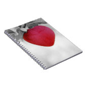 Carnet Pomme en forme de coeur rouge dramatique (Côté Droit)
