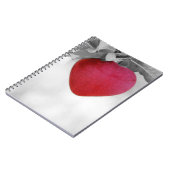 Carnet Pomme en forme de coeur rouge dramatique (Côté gauche)