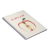 Carnet Pomme Feuille Verte Fruit (Côté Droit)