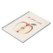 Carnet Pomme Feuille Verte Fruit (Côté gauche)