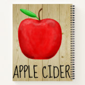 Carnet Pomme rouge Cider (Dos)