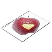 Carnet Pomme rouge fraîche avec un symbole en forme de (Côté gauche)