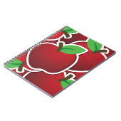 Carnet Pomme rouge funky (Côté gauche)