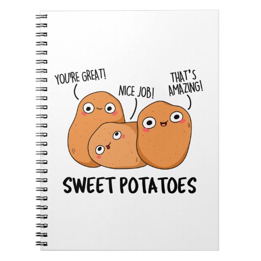 Carnet Pommes de terre douces amusant jeu de nourriture (Devant)