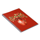 Carnet Pommes de Vase Rouge (Côté Droit)