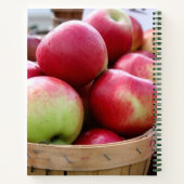 Carnet Pommes fraîches en panier au marché des agriculteu (Dos)