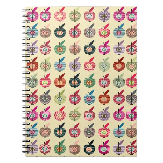 Carnet Pommes mignonnes dans le rétro style (Devant)